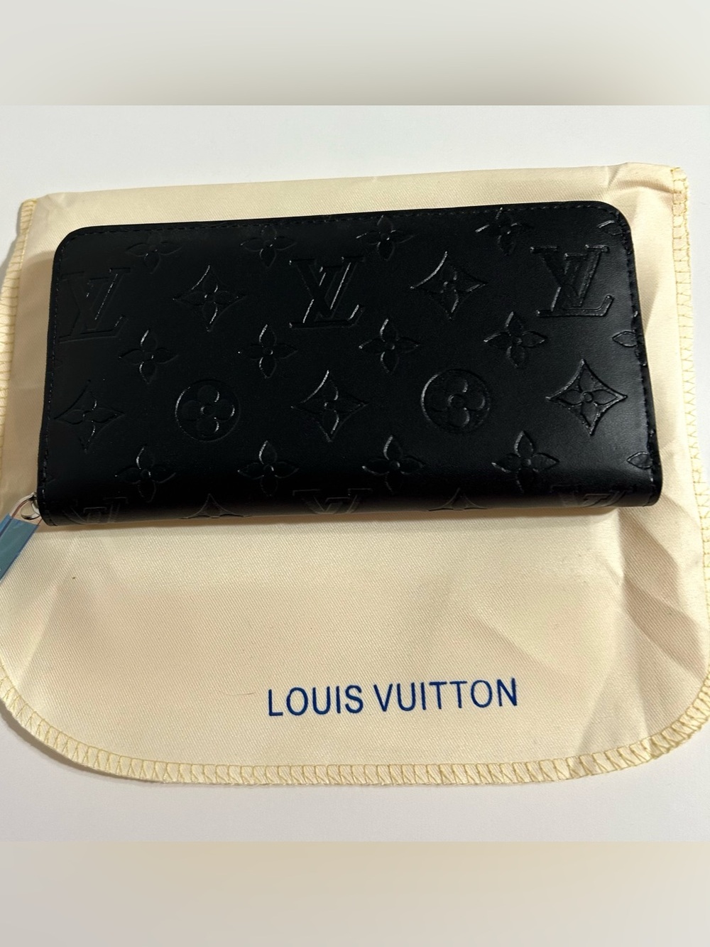 Black Zip Around Inspired Wallet